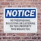 Signmission No Trespassing Soliciting Or Loitering OSHA Notice Sign, Plastic, 10in W x 7in L, 2PK OS-2PACK-NS-P-710-L-15015 - alternate 4